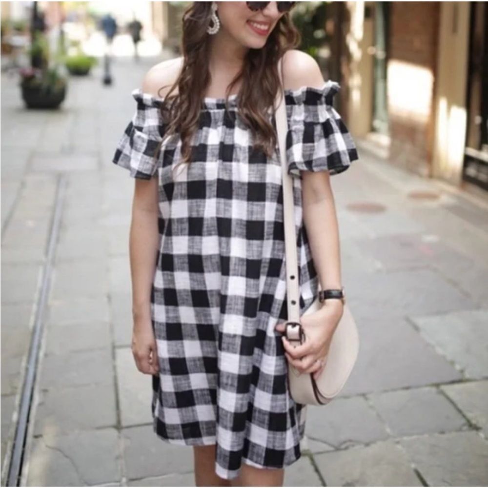 Corey Lynn calter gingham plaid xs mini dress